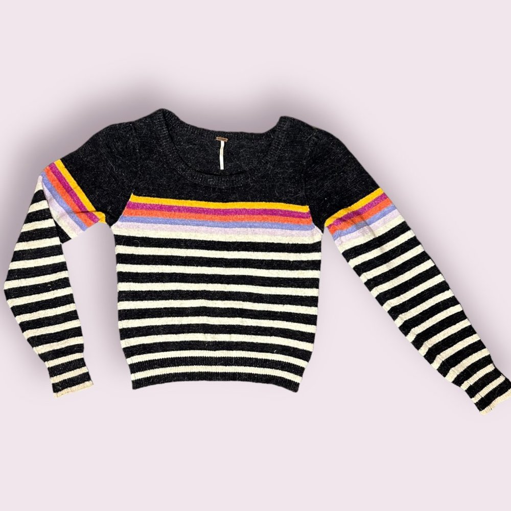 Stripped Free People Sweater, Size Small